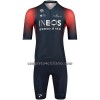 Completo Maglia + Pantaloncino con bretelle 2023 INEOS Grenadiers Manica Corta Blu Scuro